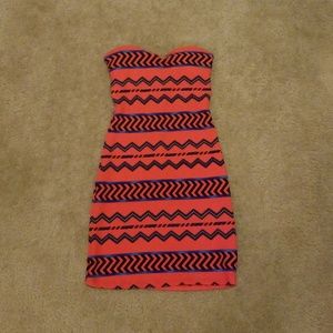 Bright, printed, dress